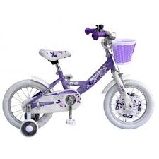 Bicicleta pentru copii cu roti ajutatoare si cosulet,  DHS