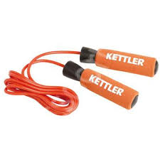 Coarda rapida pentru sarituri kettler cu manere din cauciuc moale. Rosie