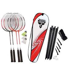 Set badminton cu fileu 4 rachete Attacker PLUS cu husa, Talbot-Torro