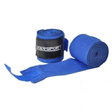 Bandaje box semielastice, 4m, albastru, Axer Sport