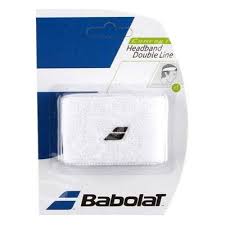 Bandana tenis Babolat Double line - alb