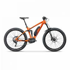 Bicicleta electrica full suspension, 27.5 inch, Fatal FS 1, cadru 17 inch, portocaliu