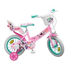 Bicicleta fetite 4-7 ani, 14inch, roz, Minnie Mouse