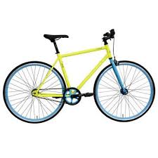 Bicicleta single speed Fixie, 28 inch, verde, Dhs