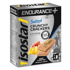 Biscuiti crocanti sarati pentru sportivi, Crunchy Crackers Endurance+, Isostar