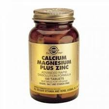 Calciu Magneziu Plus Zinc, 100 tablete, Solgar