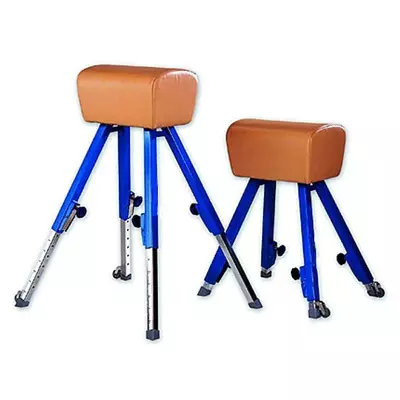Capra gimnastica cu 4 picioare, reglabila 90-130cm, cu roti de transport