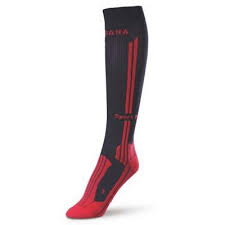 Ciorapi compresie profesionali, lungi, negru-rosu, Belsana Sport