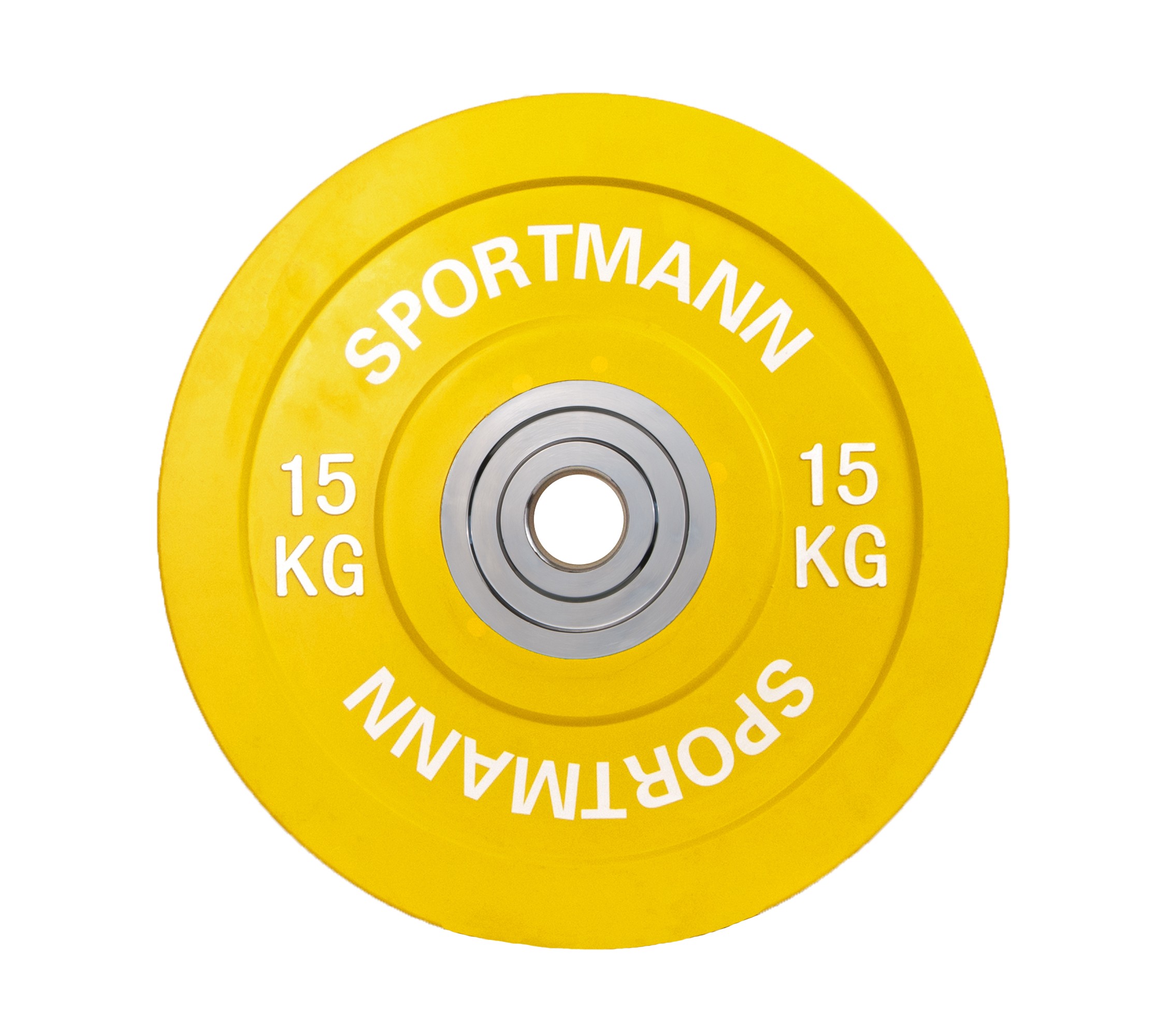 Disc cauciucat 15kg, diametru 51mm, galben, Bumper Plate