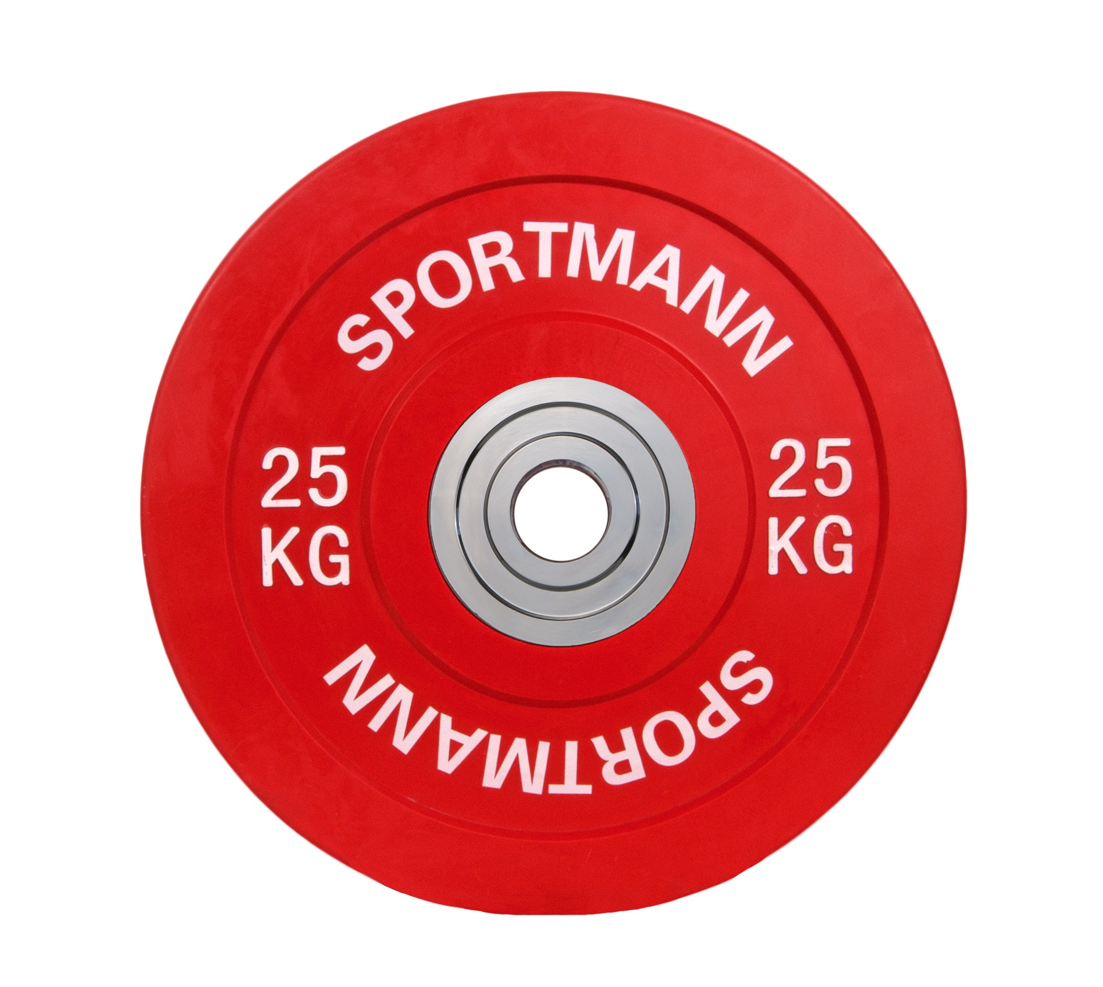 Disc cauciucat 25kg, diametru 51mm, rosu, Bumper Plate