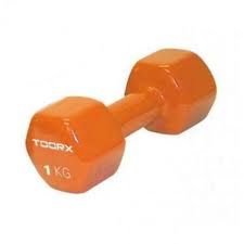 Gantera fitness, 1 kg, portocaliu, Toorx