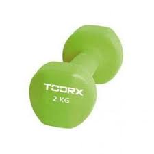 Gantera fitness neopren, 2kg, verde, Toorx