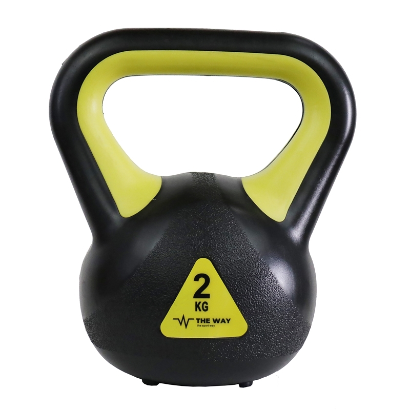 Gantera Kettlebell, 2kg, umplutura ciment