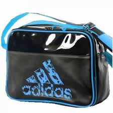 Geanta echipament sportiv, Messenger Negru-Albastru, marime S, Adidas