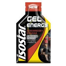 Gel energizant cu cafeina, dietetic, 35g, capsuni si banane, Isostar