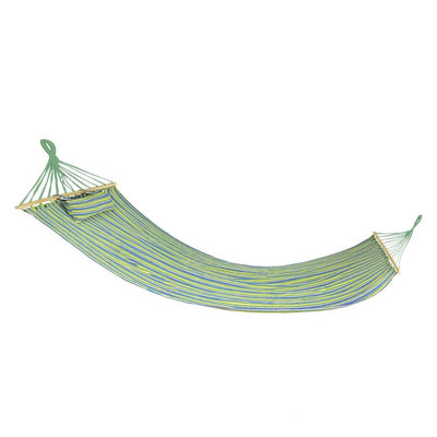 Hamac din bumbac organic, pentru o persoana, 200x120cm, verde, Bigrest, Spokey