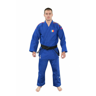 Kimono Judo Champion II aprobat IJF, 170cm, tricolor albastru