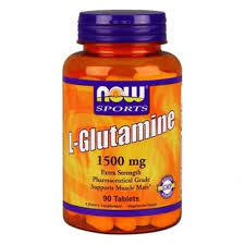L-Glutamina, 1500mg, 90 tablete, Now