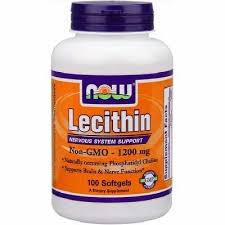 Lecitina, 1200 mg, 100 gelule, Now