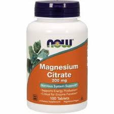 Magneziu Citrat, 200mg, 100 tablete, Now