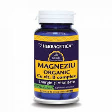 Magneziu Organic cu Vitamina B complex, 120 capsule, Herbagetica