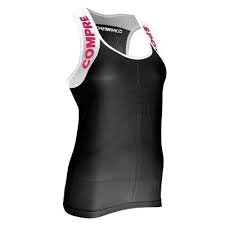 Maieu compresie alergare, dama, negru, Compressport