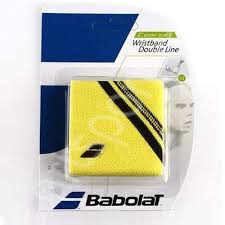 Mansete tenis Babolat Double line - galben