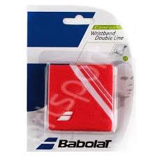 Mansete tenis Babolat Double line - rosu