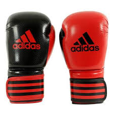 Manusi box piele Power 200 Shinny, rosu, 12oz, Adidas