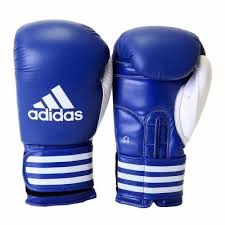 Manusi box Ultima, albastru-alb, 8 OZ