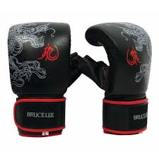 Manusi de box Dragon, L, negru-rosu, Bruce Lee