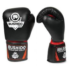 Manusi de box pentru sparring, piele sintetica, 10oz, negru, Bushido
