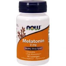 Melatonina, 3mg, 90 tablete masticabile, Now