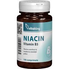 Niacina Vitamina B3 100mg, 100 comprimate, VitaKing