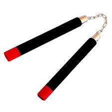 Nunchaku soft lant in doua culori, Budo Best