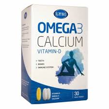 Omega-3 + D Calcium, 90 capsule, Lysi