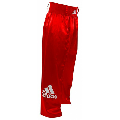 Pantaloni lungi kickbox, rosu, 140cm