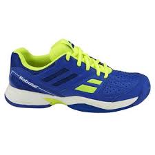 Pantofi tenis pentru juniori, albastru-verde, Pulsion All Court, Babolat