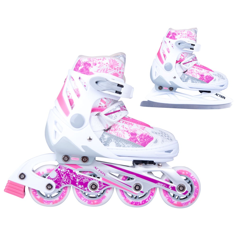 Patine reglabile Action Pinkola 2in1, inSPORTline