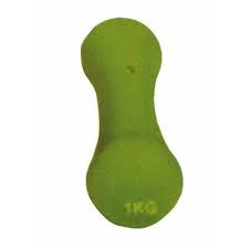 Set 2 gantere fitness, 1kg, verde