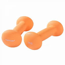 Set gantere aerobic 1kg, 2 bucati, portocaliu
