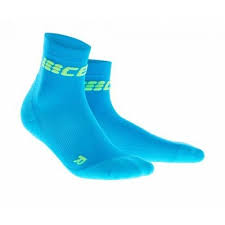 Sosete de compresie pentru alergare, scurte, Ultralight, electric blue/green