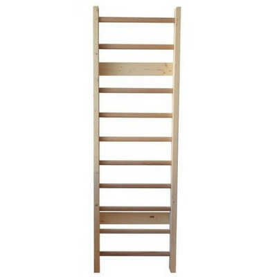 Spalier gimnastica din lemn (scara gimnastica), 220x80 cm, 10 bare, lacuit