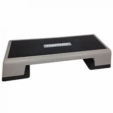 Stepper aerobic reglabil, 2 nivele, negru-gri, Tunturi