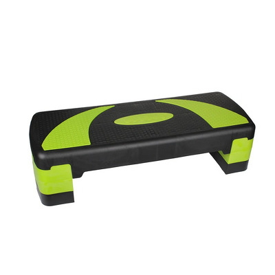 Stepper aerobic reglabil, 3 nivele, verde-negru