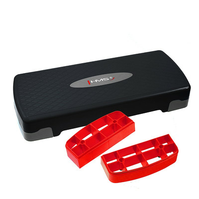 Stepper aerobic reglabil, doua trepte, rosu-negru, AS003