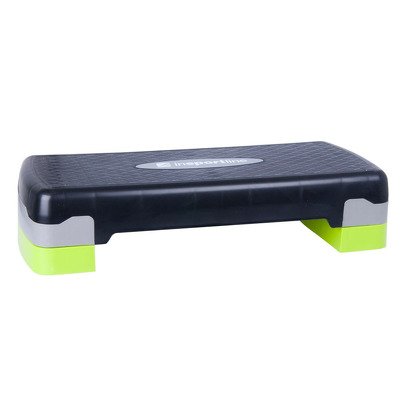 Stepper aerobic reglabil pe 2 nivele, verde-negru