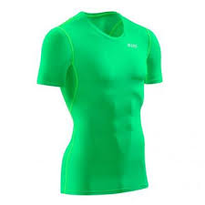 Tricou de compresie Wingtech, verde, CEP