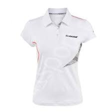 Tricou polo dama Babolat Perf - alb