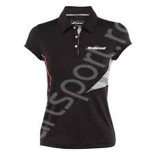 Tricou polo dama Babolat Perf - negru